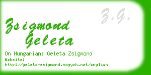 zsigmond geleta business card